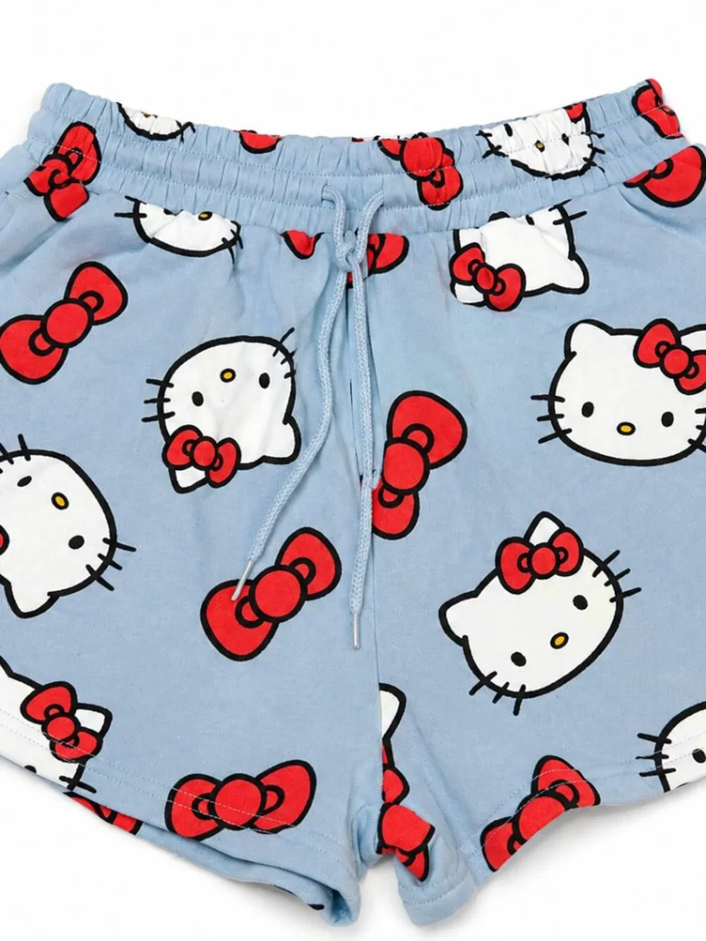 Hello Kitty Sanrio Shorts Women Small Blue Pajama Lounge Elastic Cute NWT - Picture 2 of 7